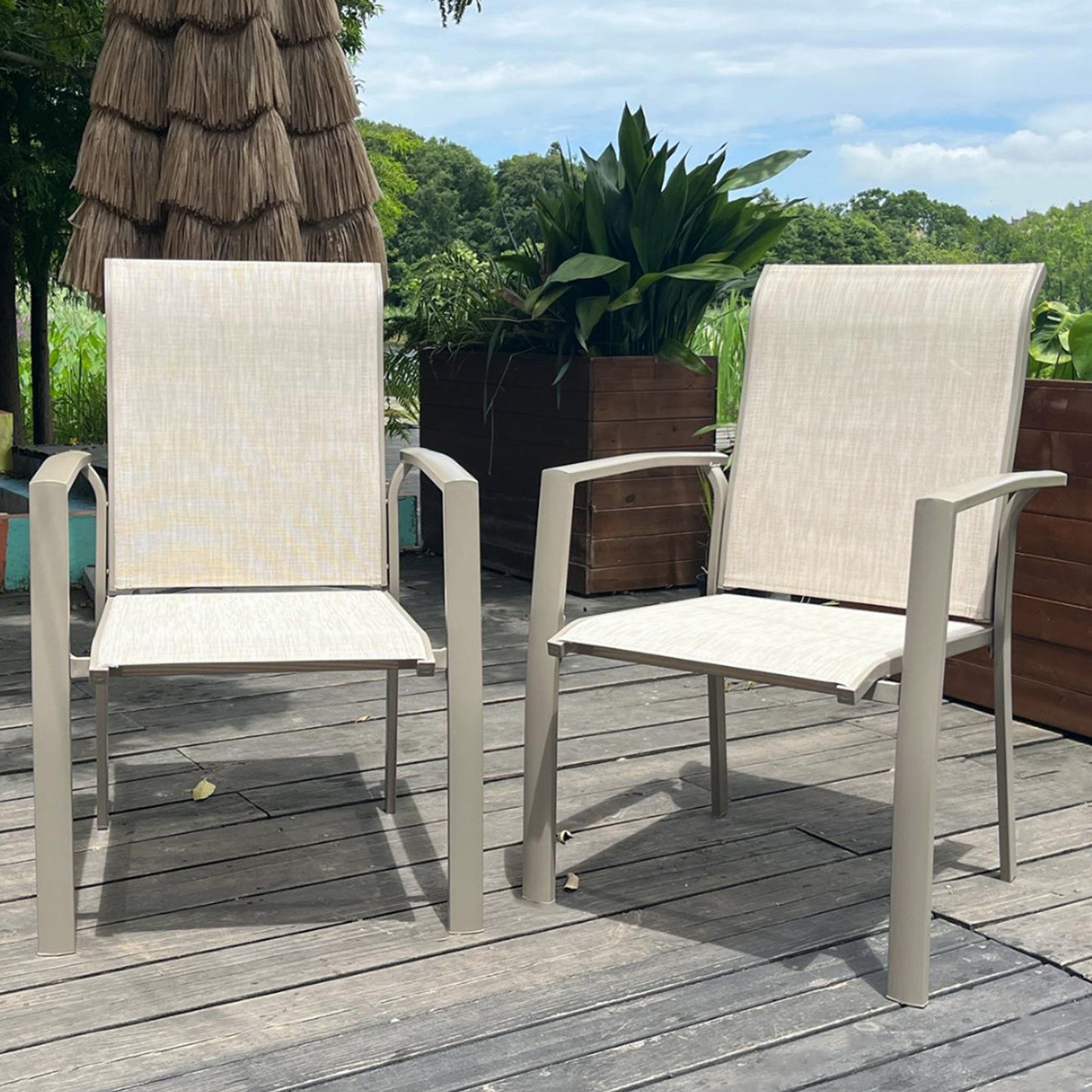 VRSHWO Garden Patio Chairs Set of 2