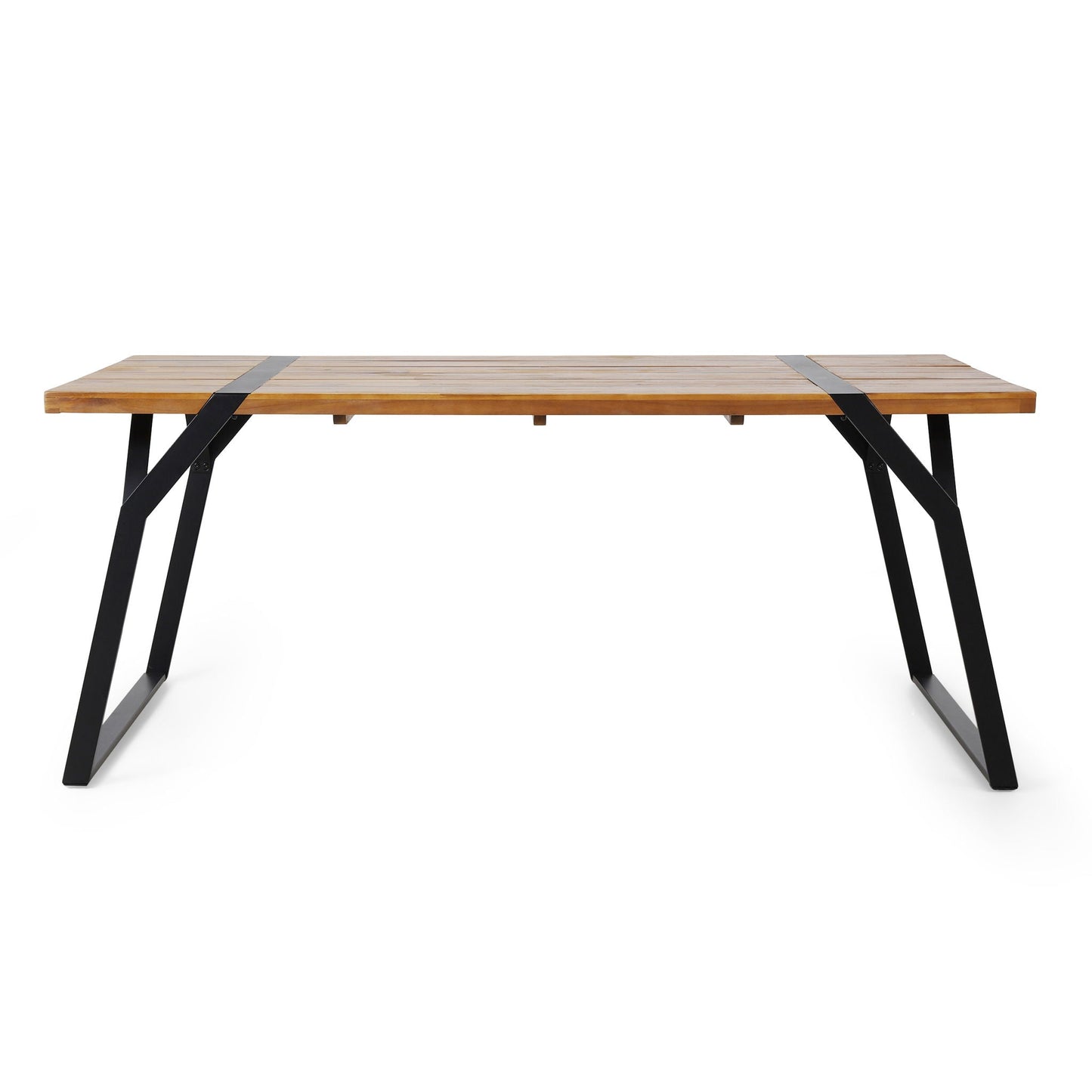 Zora Dining Table Industrial & Iron Table - Black