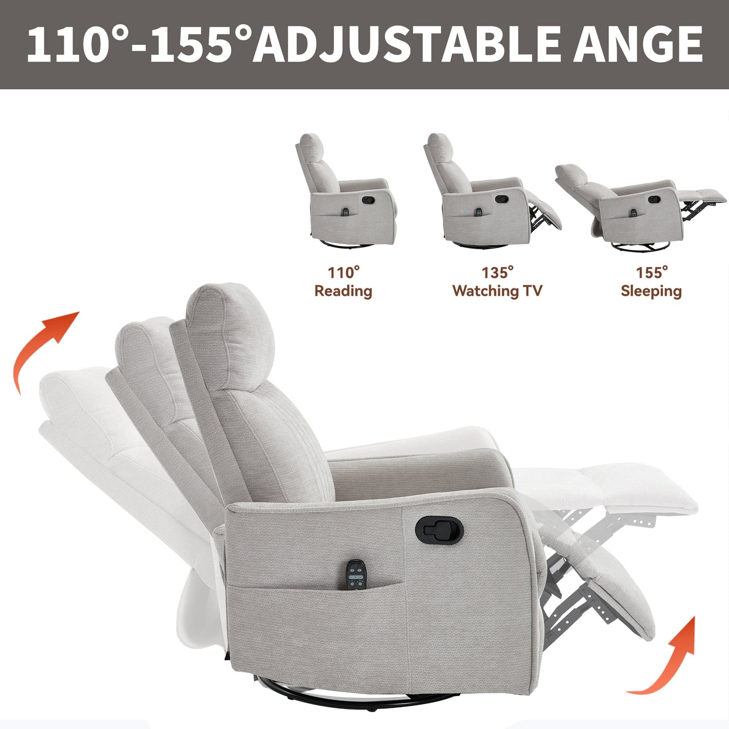 Comfortmax Swivel and Rocking Recliner