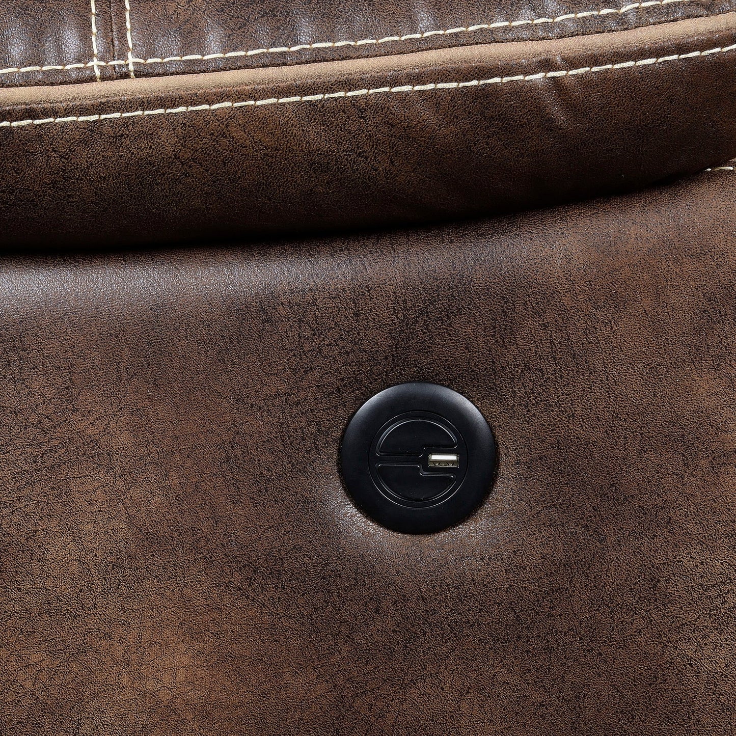 Reclining Sofa With USB Charging, Pocket Coil Seating, And Hidden Storage - Brown