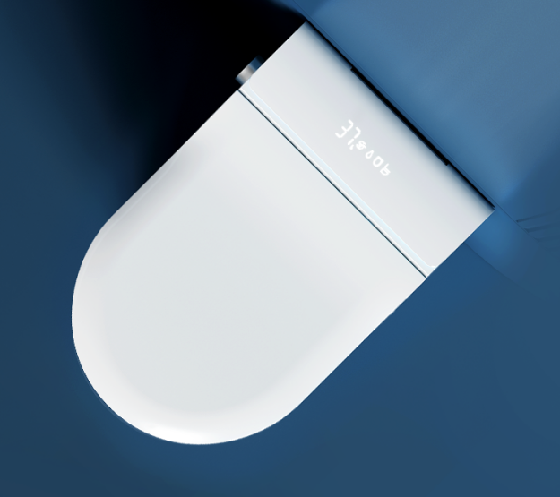 Wall-Mounted Smart Toilet with Automatic Lid Opening