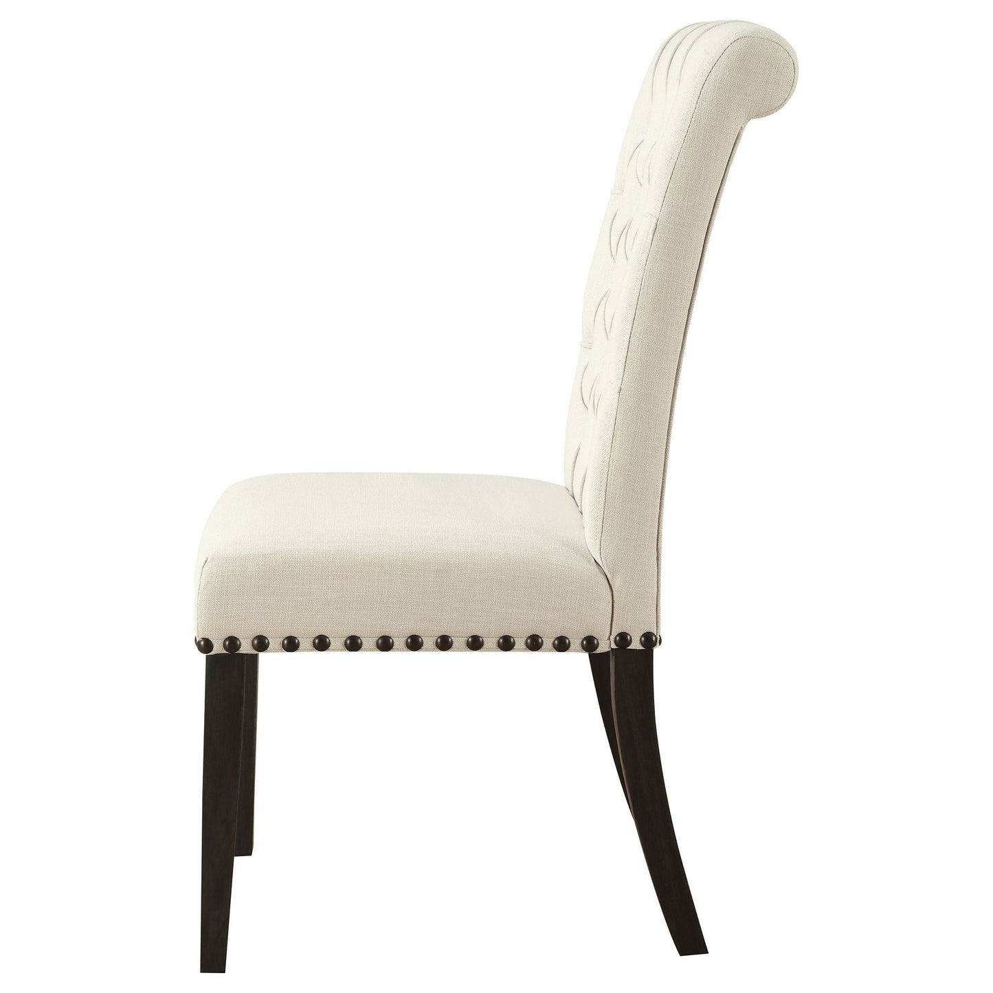 Tufted Rolled Backrest Side Chairs (Set of 2)