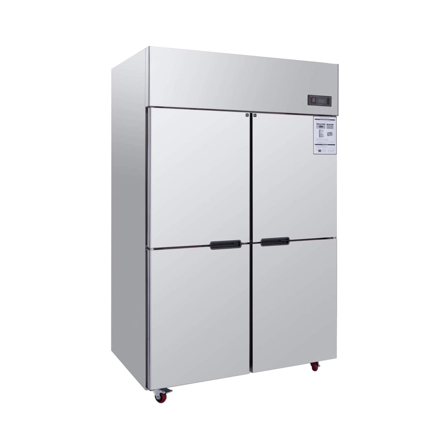 48-Inch Commercial 33 Cu.Ft Stainless Steel Reach-In Refrigerator With Four Split Doors (SAK83046)