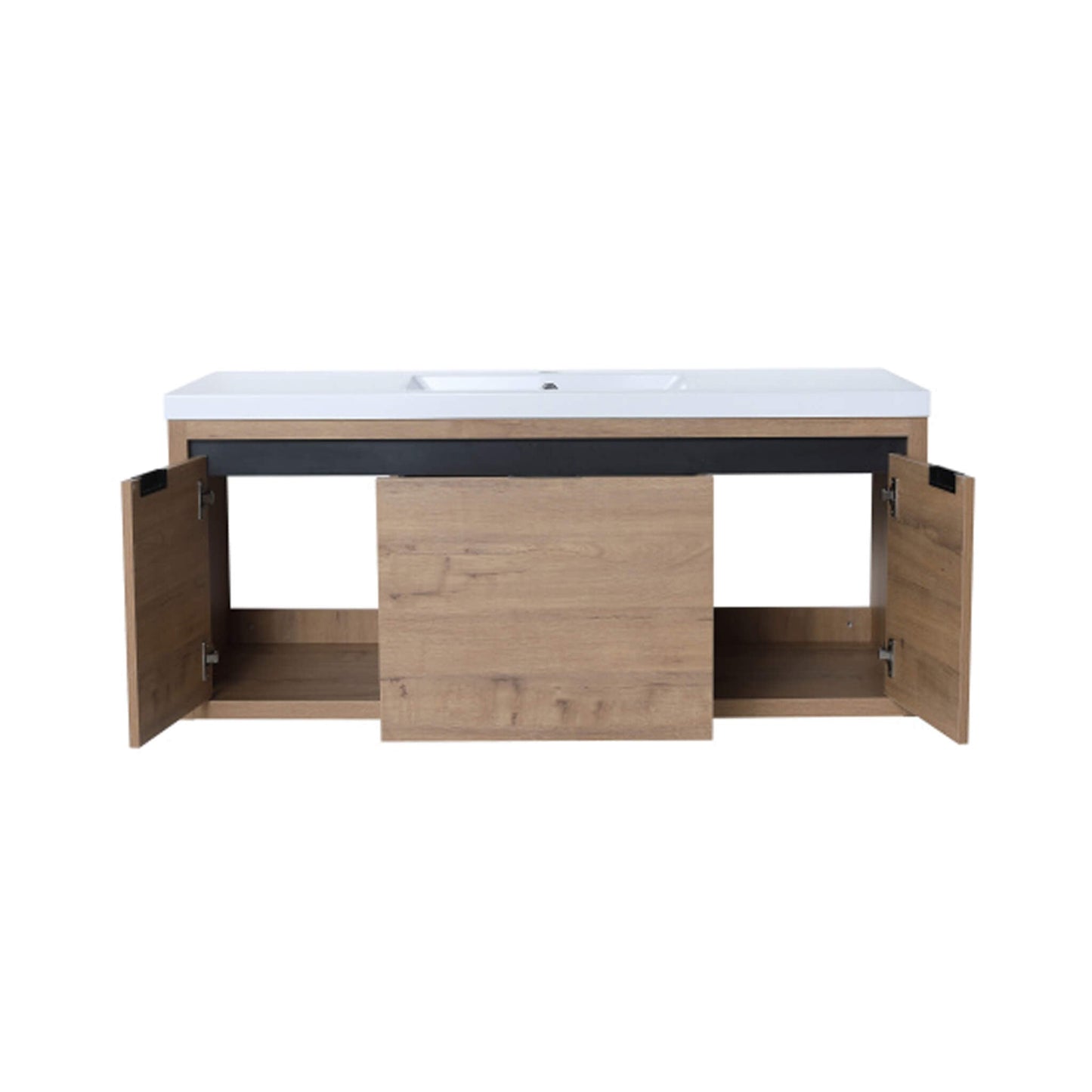 Nuvia Floating Bathroom Vanity With Resin Sink Soft Close Doors (SAK82560)