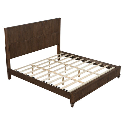 Platform Bed Frame With Tall Headboard