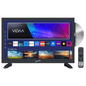 Supersonic 19-inch LED Smart HDTV with DVD Player ATSC and NTSC System ACDC Compatible