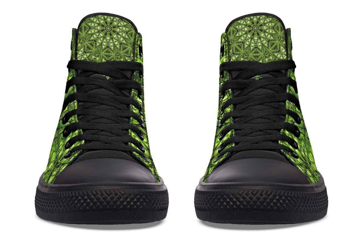 Printed Couple High Top Canvas Shoes