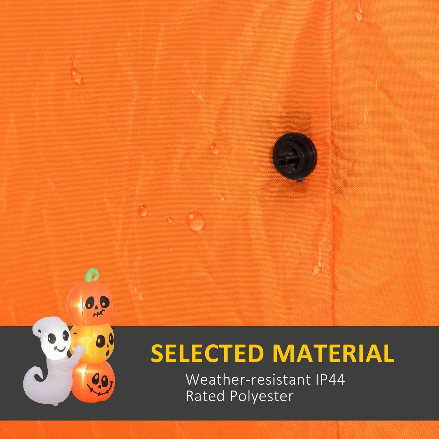 5-Foot Illuminated Halloween Ghost and Pumpkin Inflatable