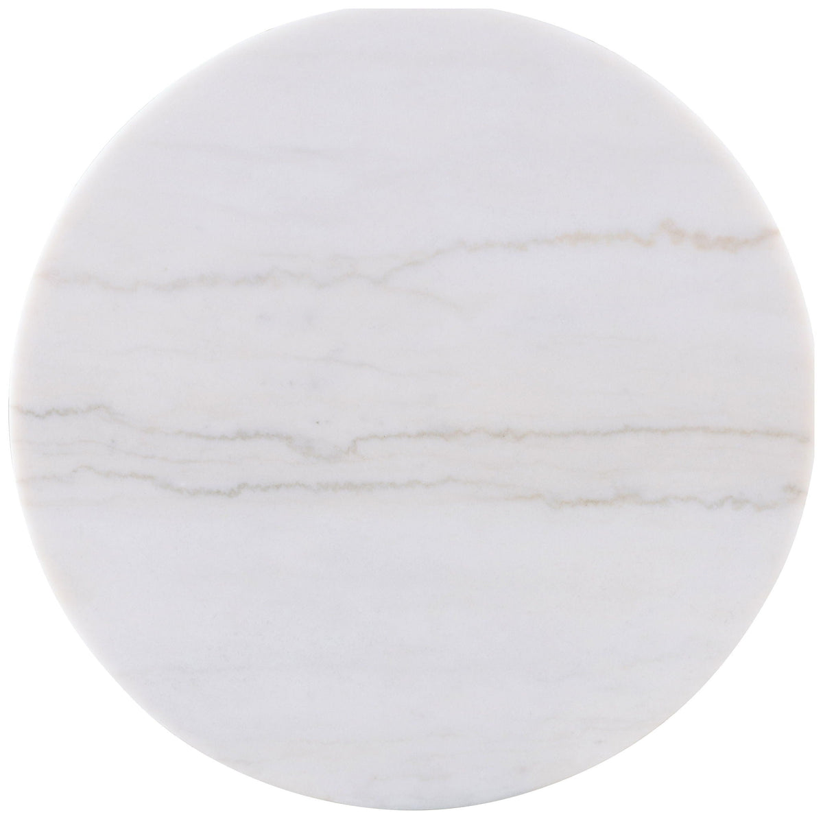 Jason Round White Marble Top Coffee Table Greige
