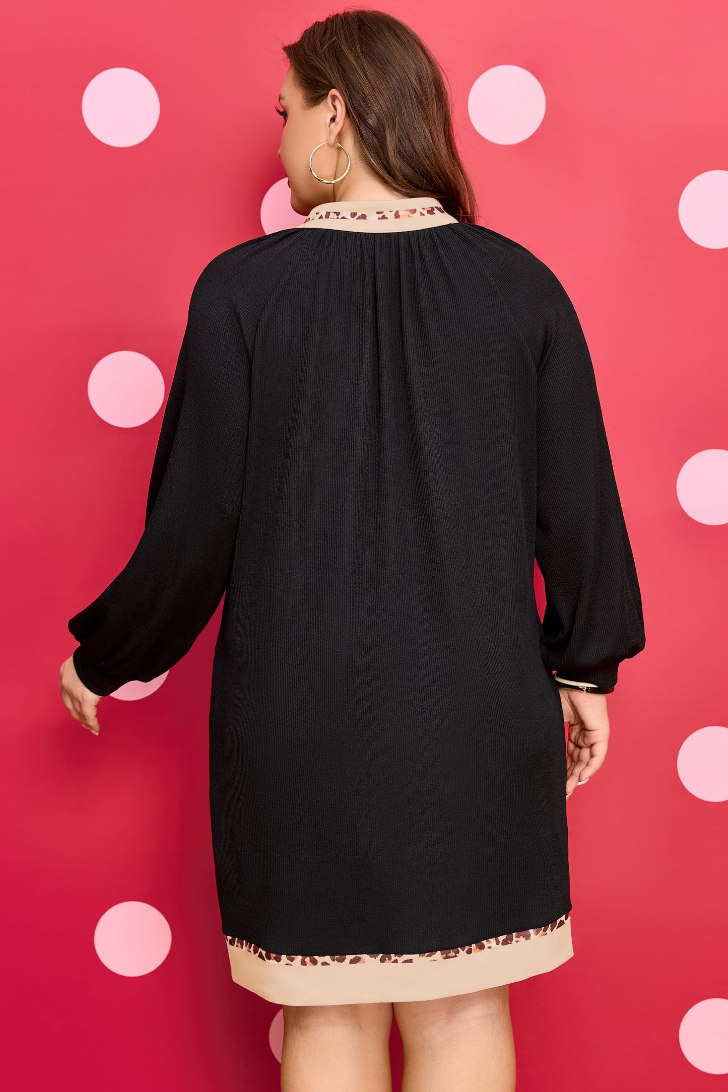 Ainsley Block Trim Ribbed PLUS Dress