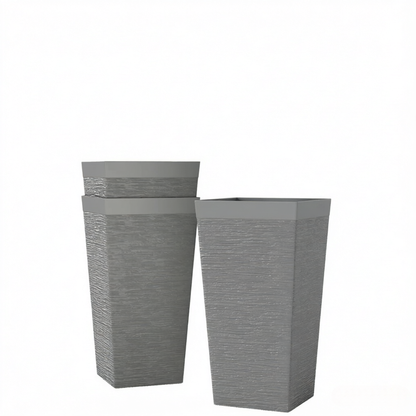 Stackable Design Tapered Planters - 3 Piece Set