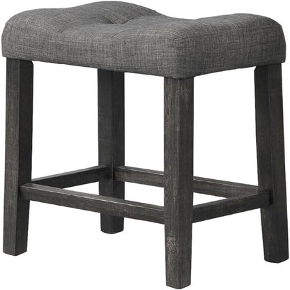 Transitional Counter Dining Set With 4 Tufted Stools