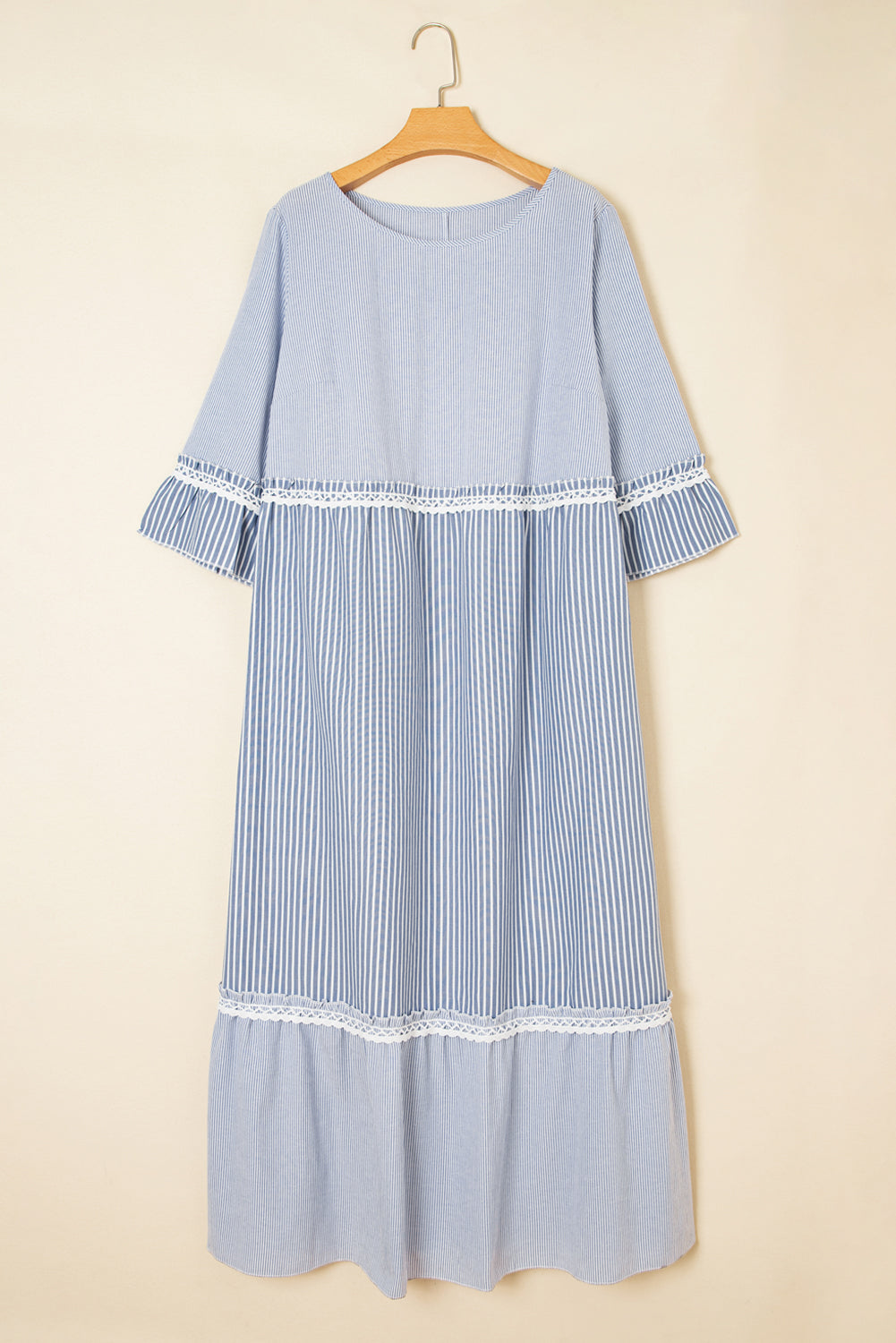 Amy Patchwork Shift Long PLUS Dress