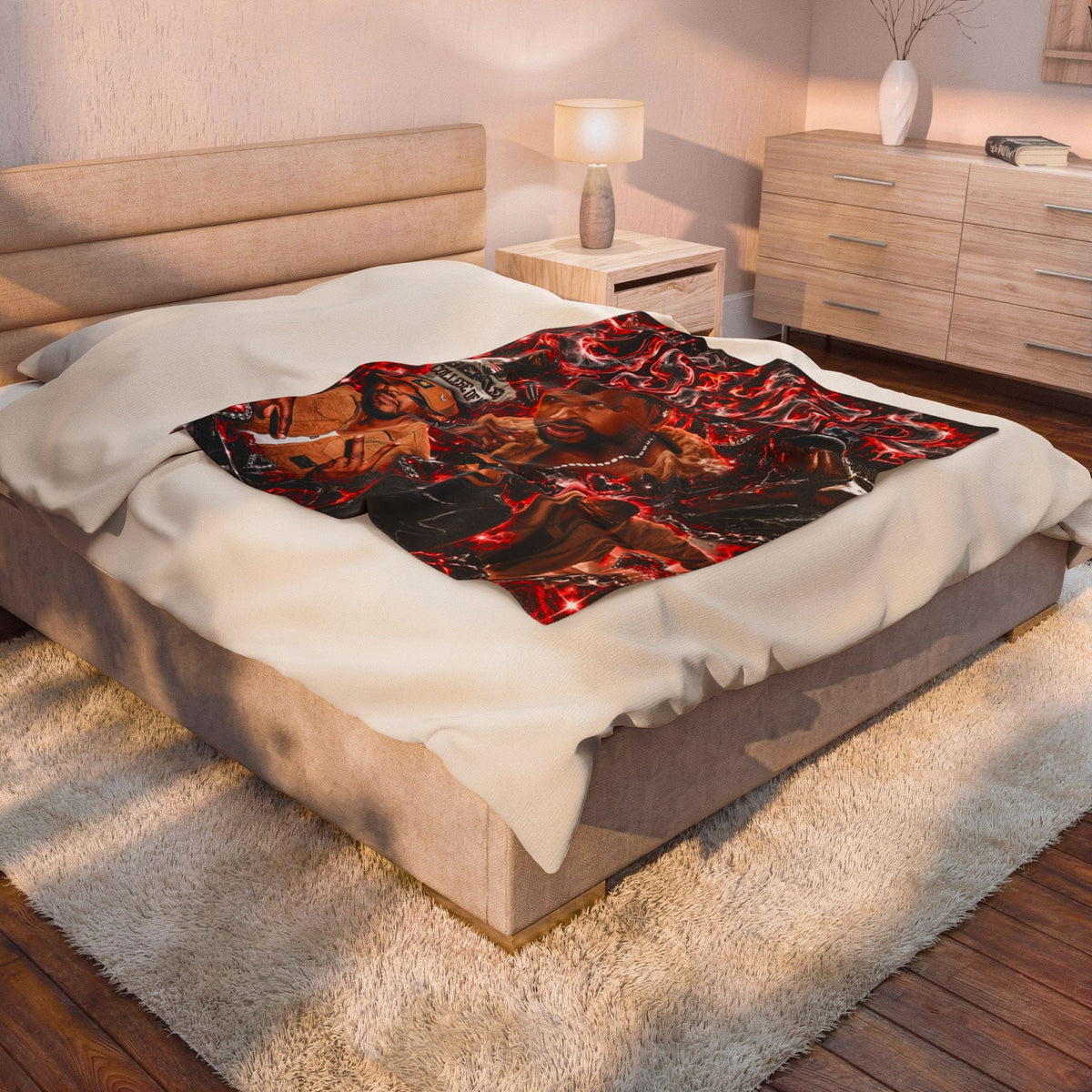 “Usher” Velveteen Plush Blanket