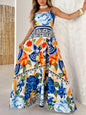 Floral Print Spaghetti Strap Maxi Dress