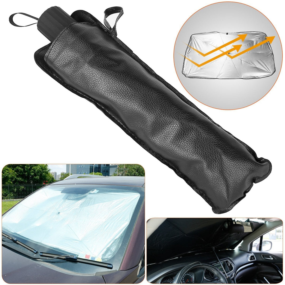 Car Sunshade Umbrella Foldable Sun Visor Protector Car Windshield Reflector Umbrella