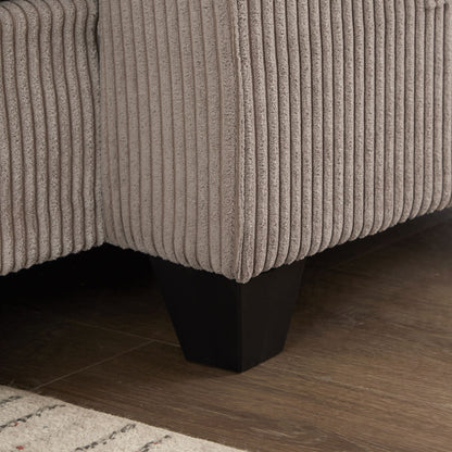 Convertible Chaise Lounge Sofa Chair With USB Ports, Cup Holders, Phone Holder And Storage