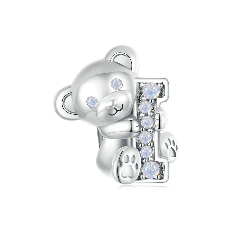 Valentine's Day Cute Bear Love Beaded S925 Sterling Silver Diy Scattered Beads Girlfriend's Accessories