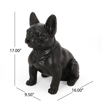 Outdoor French Bulldog Garden Sculpture