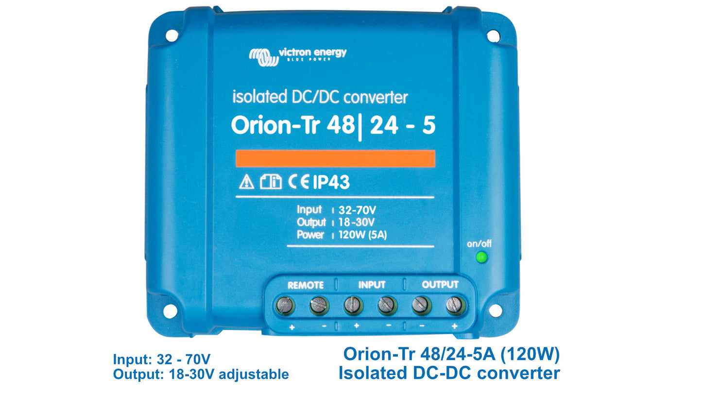 DC-DC Converters: step up/down transformers for 12V, 24V & 48V