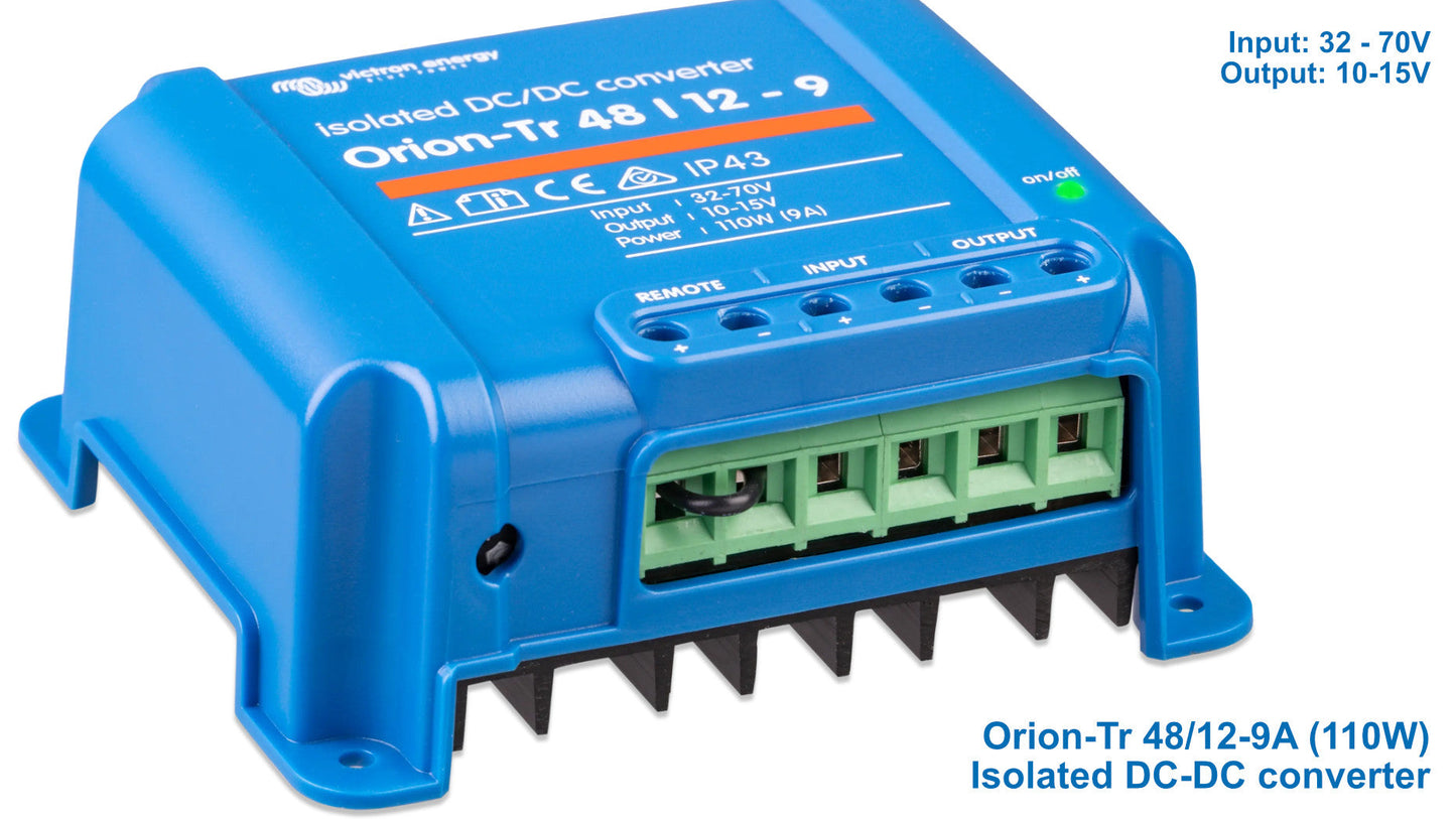 DC-DC Converters: step up/down transformers for 12V, 24V & 48V