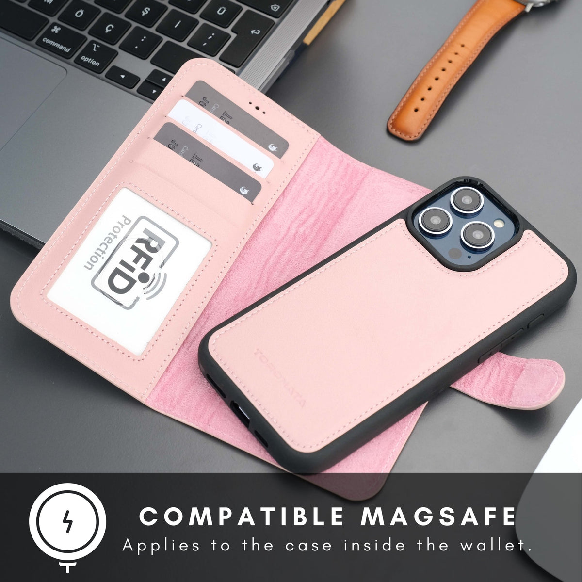 Casper Leather iPhone 14 Pro Wallet Case | MagSafe