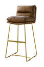 Alsey - Bar Chair - Saddle Brown Top Grain Leather