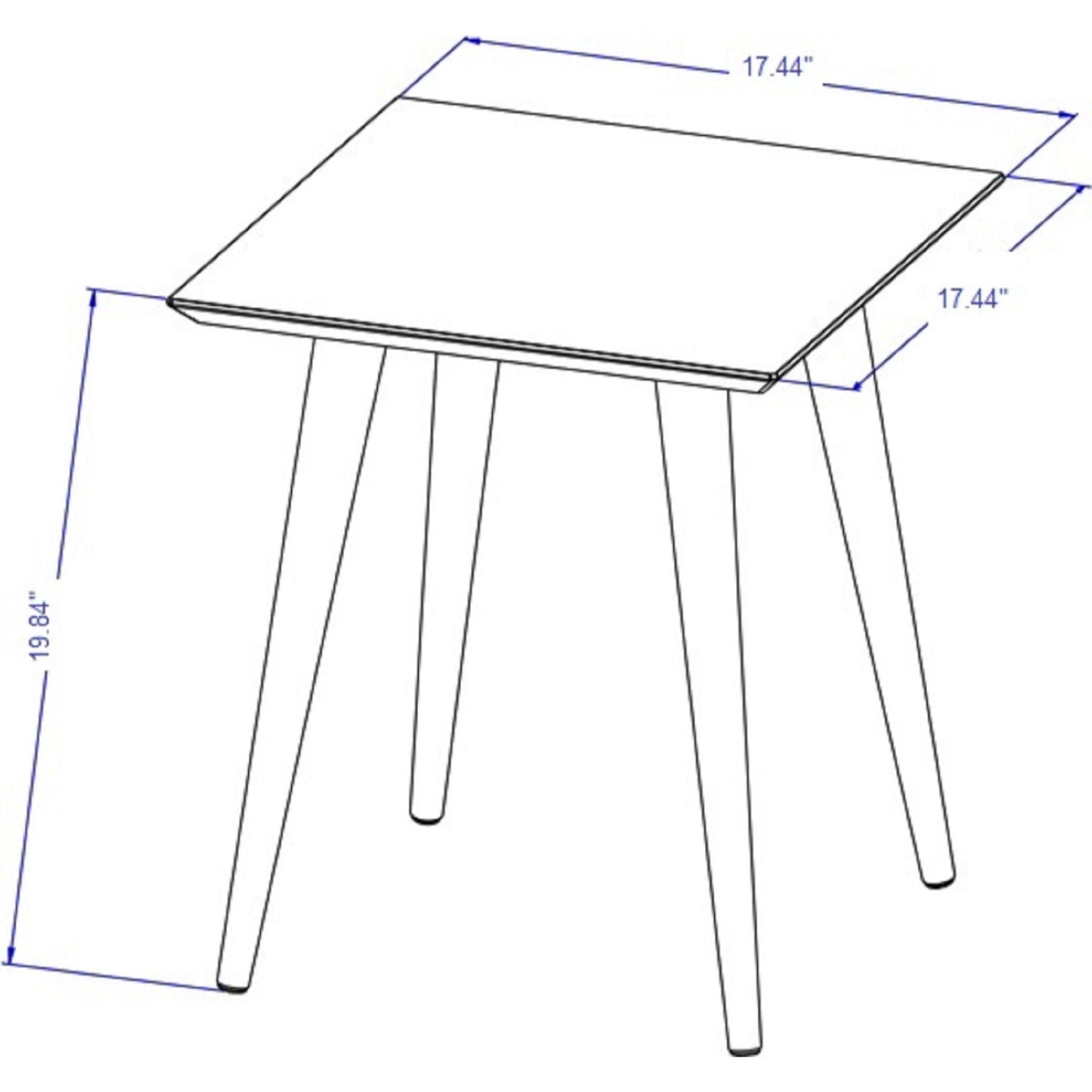 Utopia - Square End Table - White