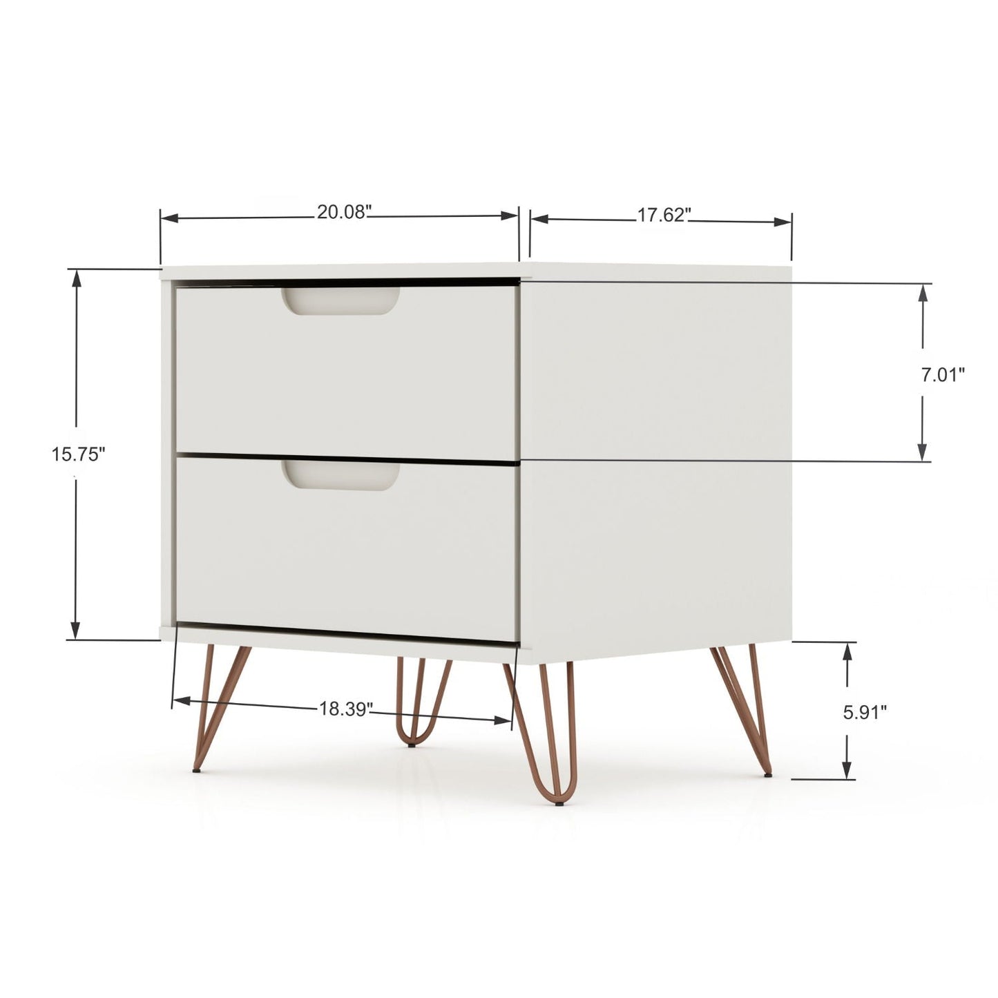 Rockefeller - 2 Drawer Nightstand