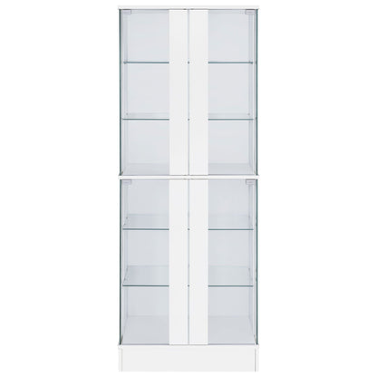 Cabra 4-door LED Curio Display Cabinet White High Gloss