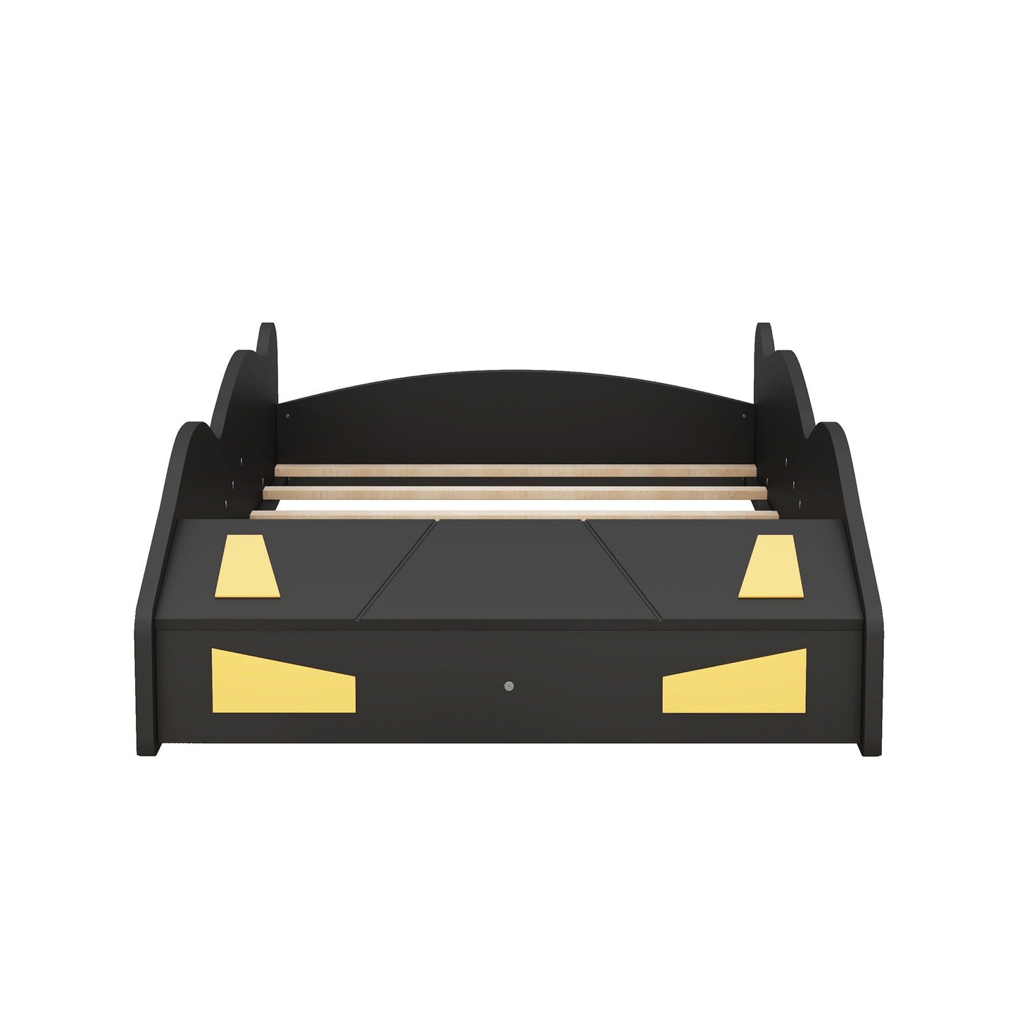 Race Car Shaped Platform Bed With Wheels And Storage