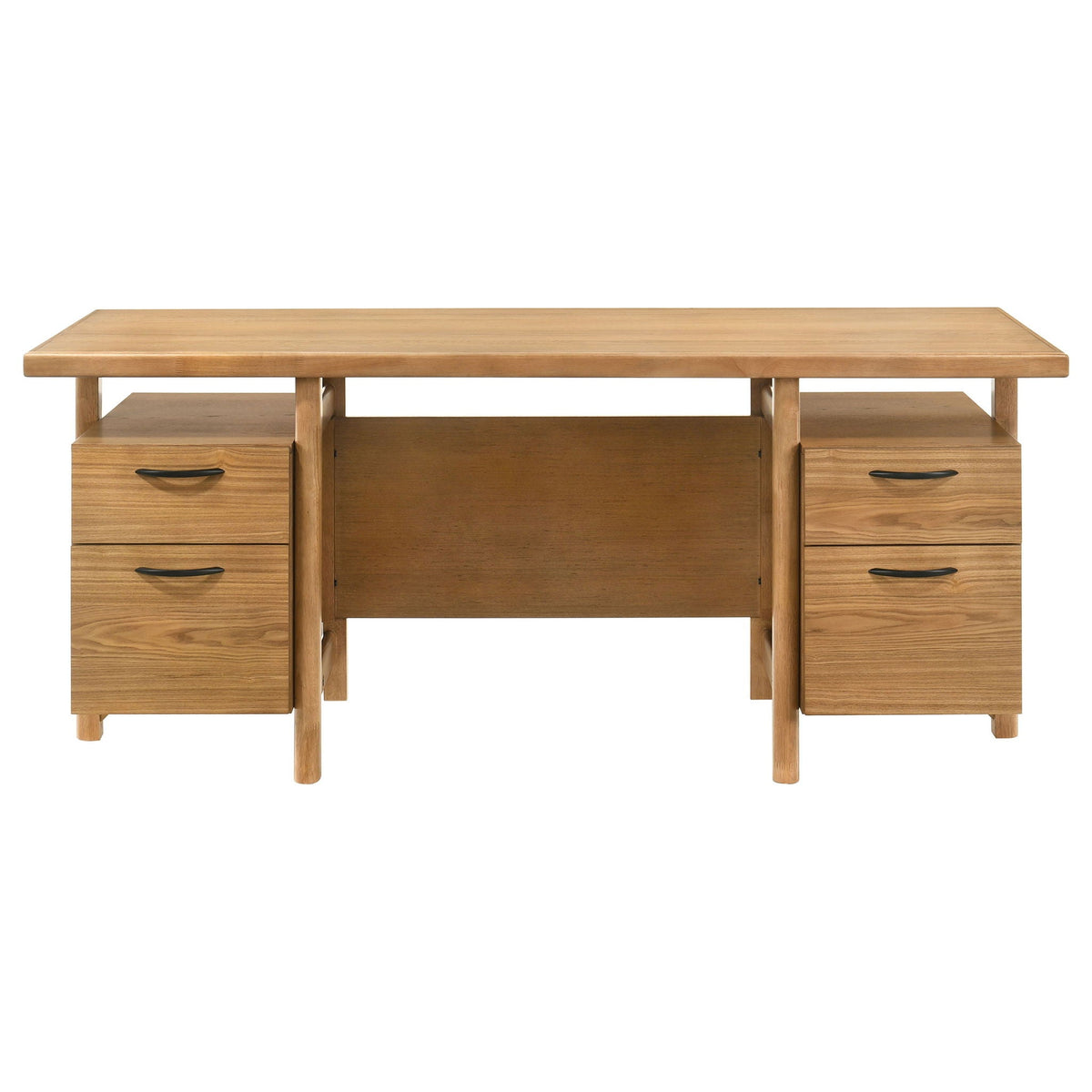 Roldan 69-inch 4-drawer Computer Desk with File Drawer Light Ash
