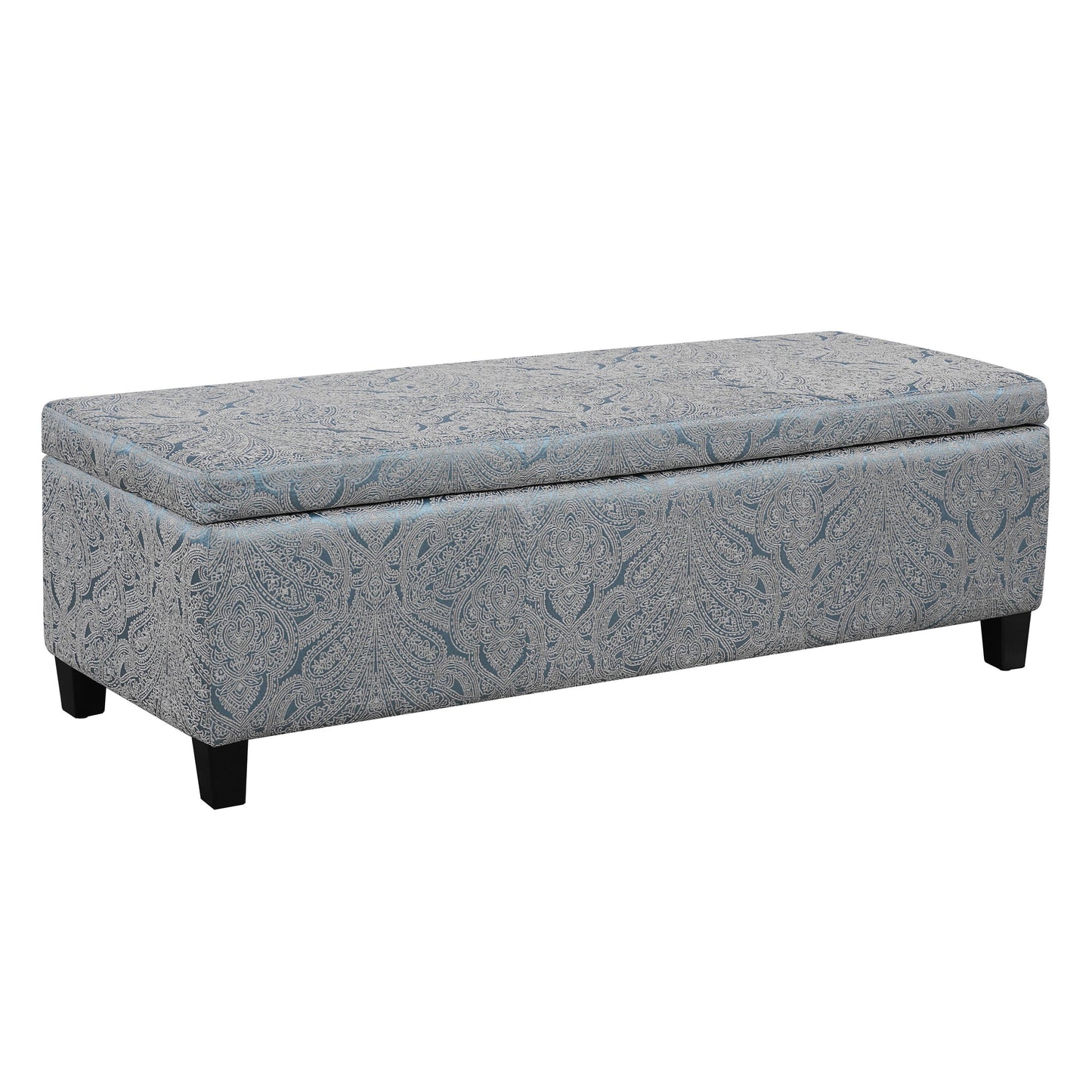 Indoor Jacquard Storage Ottoman Bench