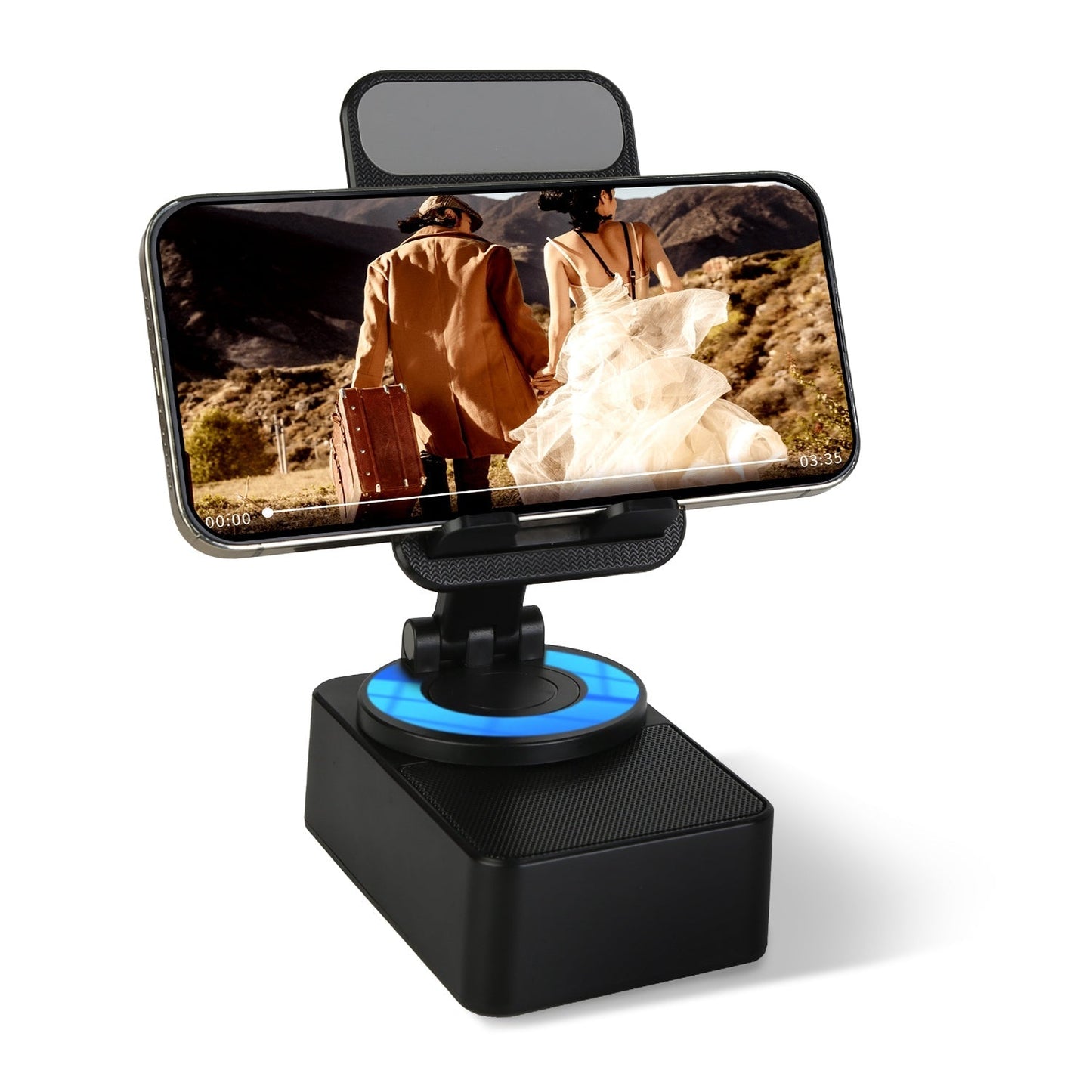 4-in-1 Foldable Wireless Speaker Stand with Power Bank & RGB Light