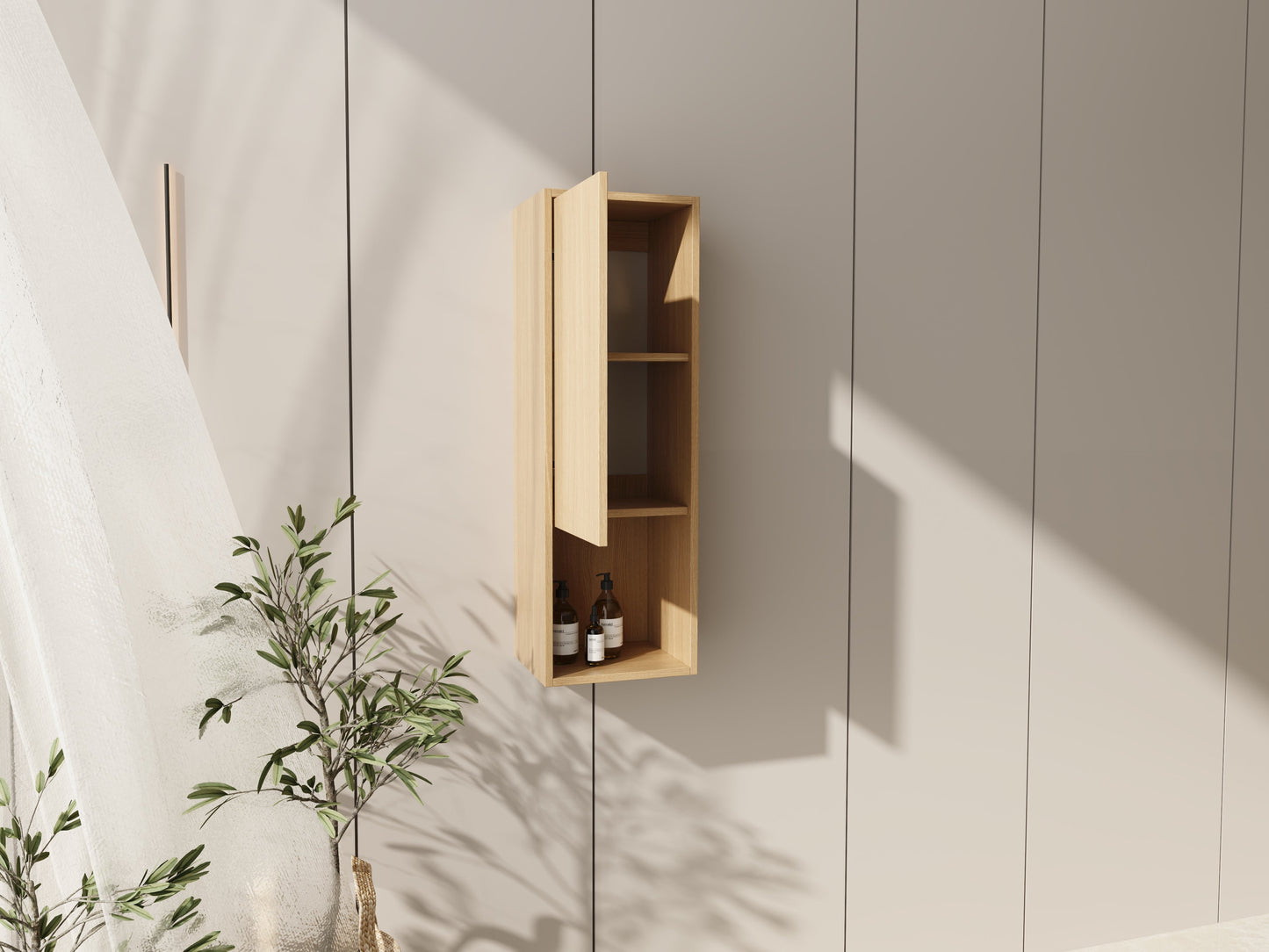 12 Inch Small Wall-Mounted Side Cabinet