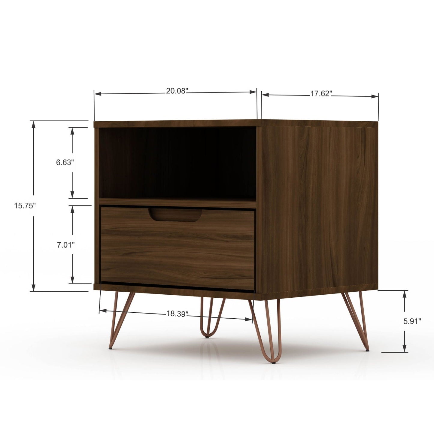 Rockefeller - Nightstand With 1 Drawer