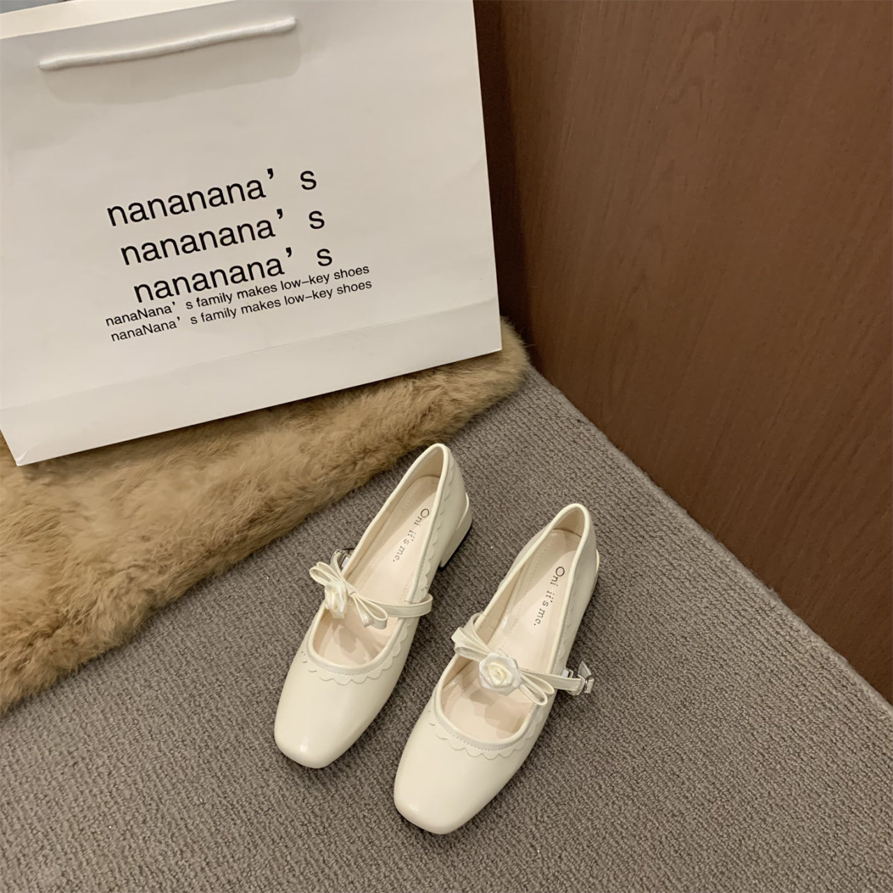 2026 Spring New Women French Bow Square Toe Block Heel Mary Jane Shoes For Dresses