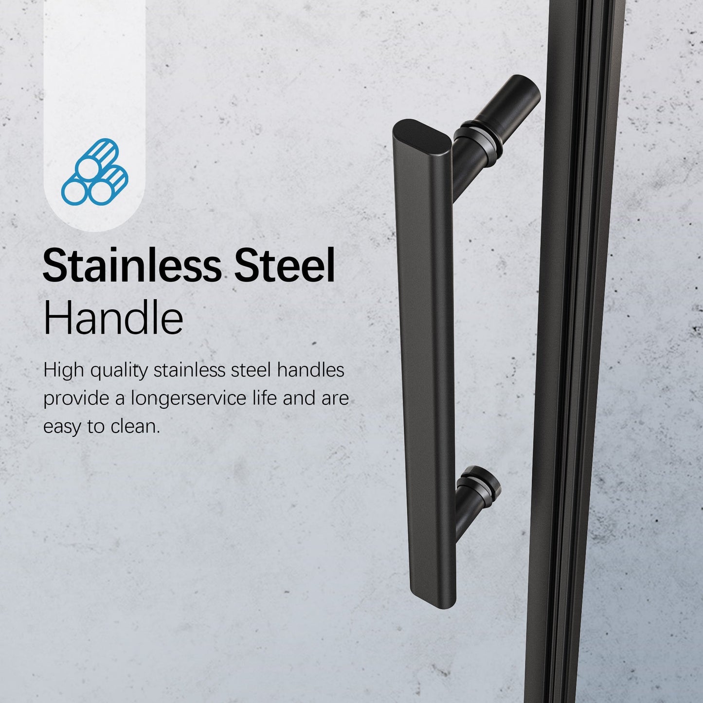 46-48" W x 76" H Frameless Single Sliding Shower Door Matte Glass