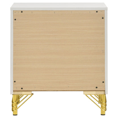 Lucia 2-drawer Nightstand Bedside Table White
