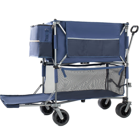 55" Heavy Duty Double-Layer Wagon with Brakes