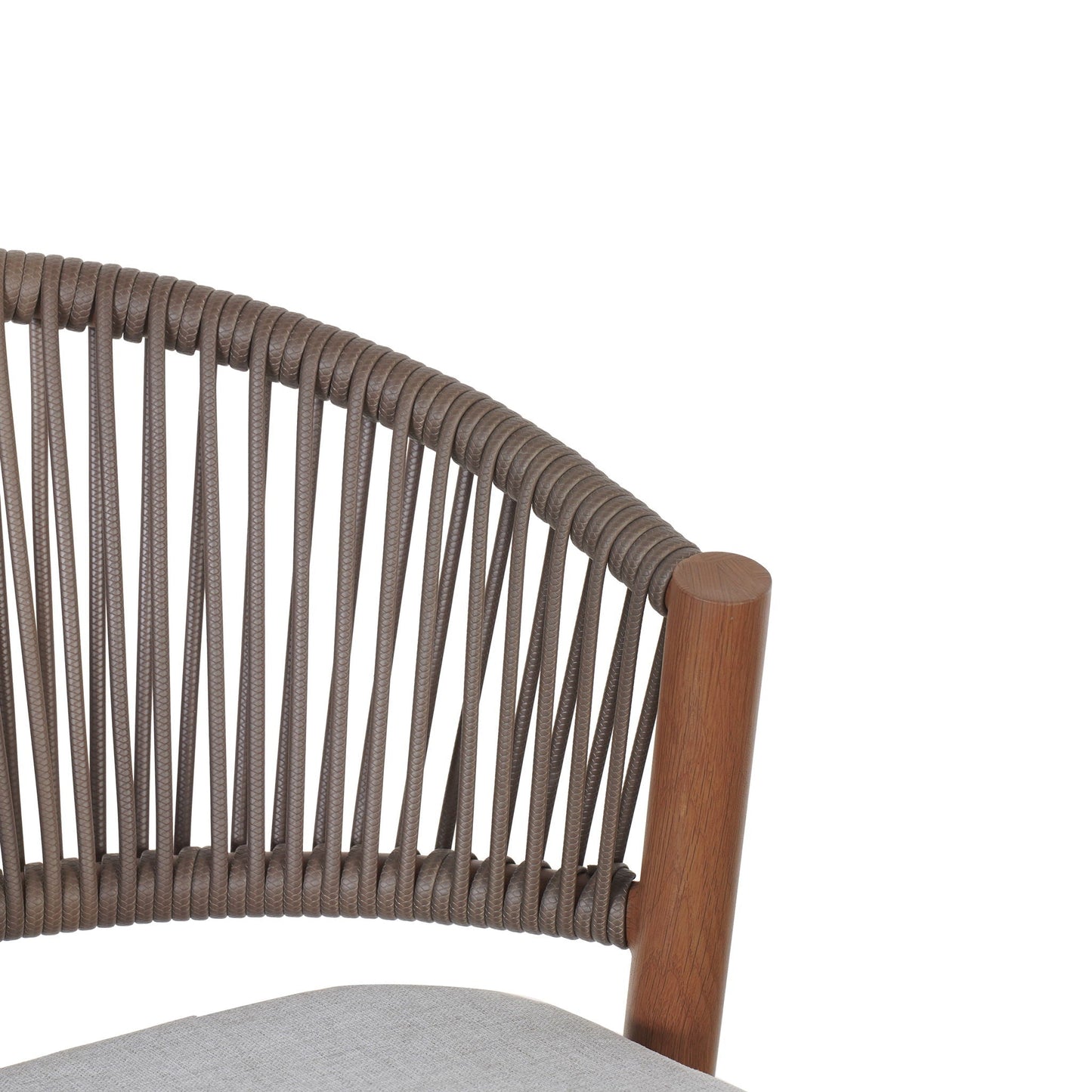 Outdoor Bar Height Metal Frame Counter Stools with Scallop-Shaped Backrest & Water-Resistant Cushions