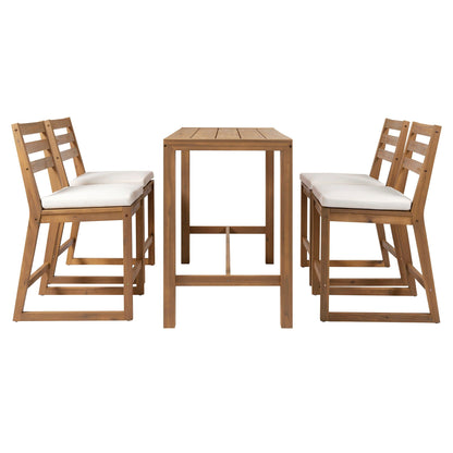Patio Bar Set With Ergonomic Chairs