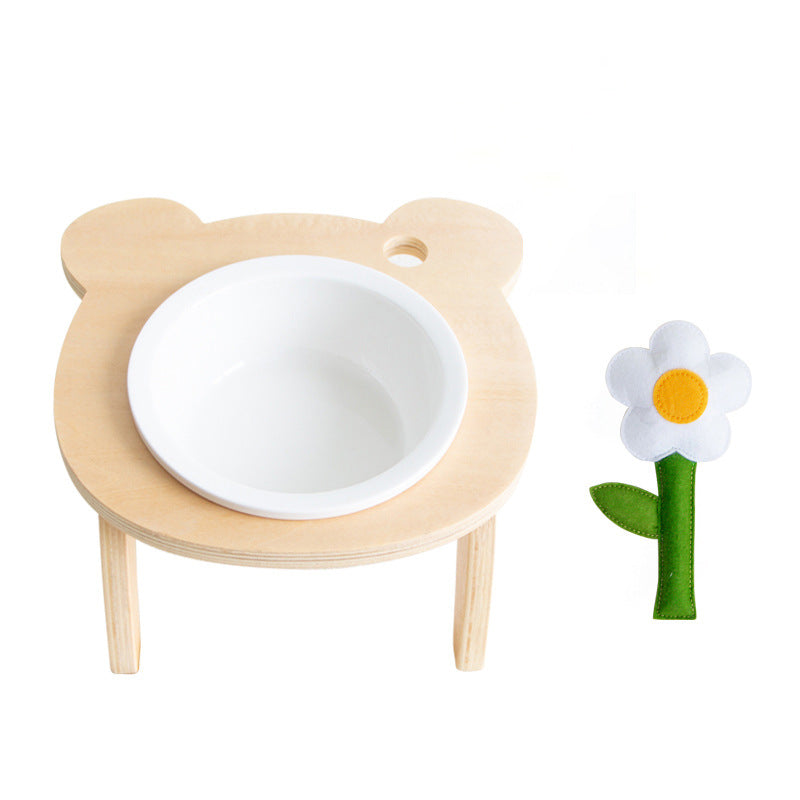 Dining Bowl Pet High Foot Cat Oblique Mouth Food Holder Care Neck