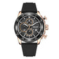 Multifunctional Three-eye Chronograph With Silicone Strap