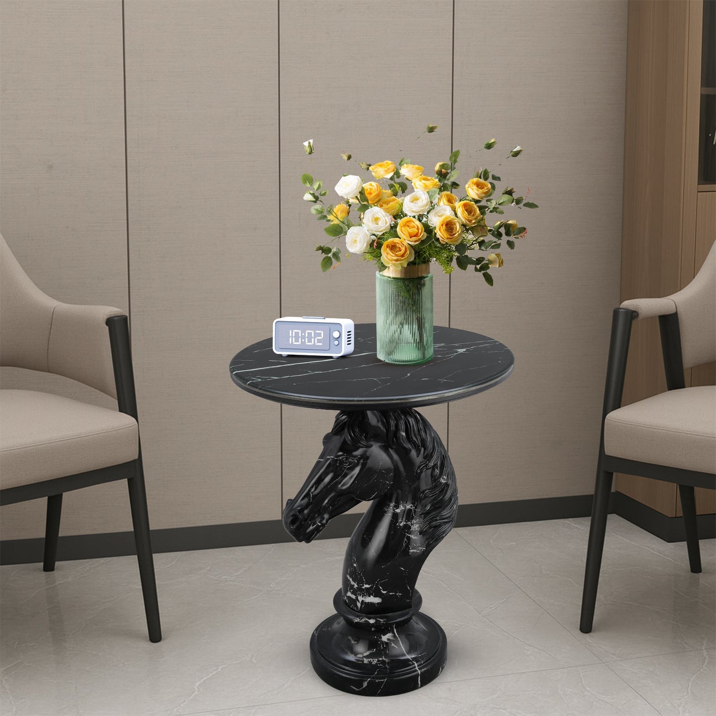Horse Head Accent Table Animal Statue End Table