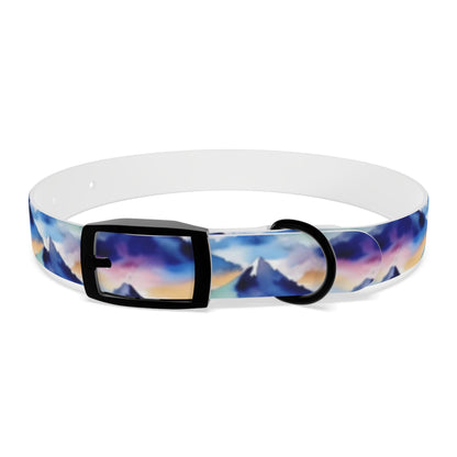 Endless Watercolor Mountain Waves - Pet Collar Pet Zen