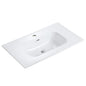 Glossy White Ceramic Integrated Basin