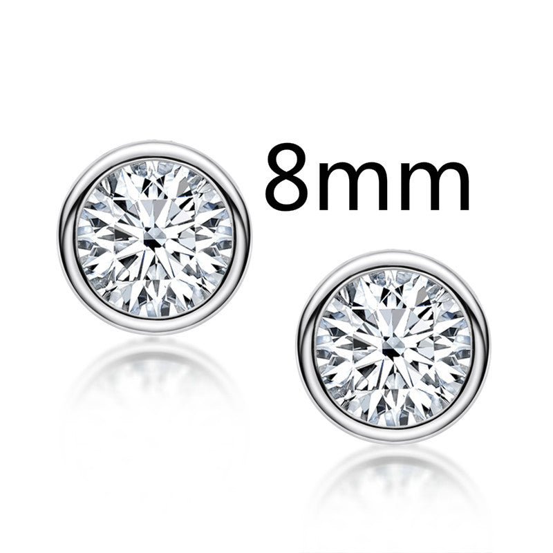 Celestial Sparkle™ | Personalized 925 Sterling Silver Moissanite Studs (0.5–2 Carat)