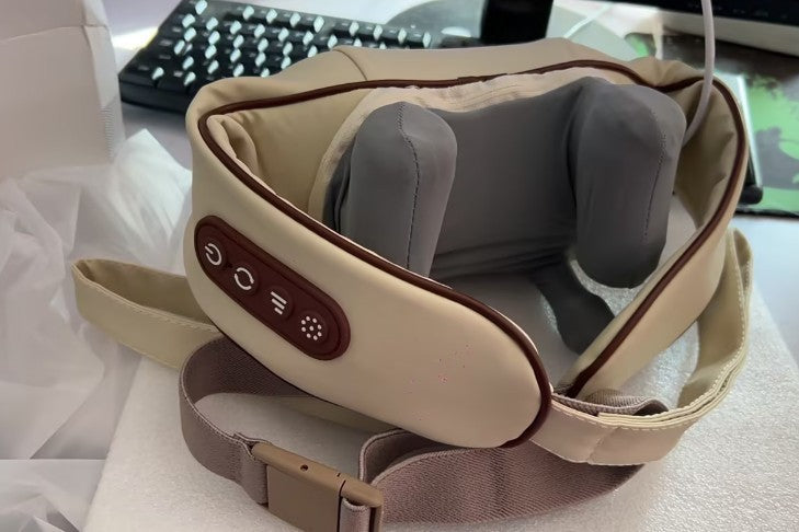 ZenRelief Slate Grey Trapezius & Neck Massager with Heat | Rechargeable Deep Tissue Shiatsu Back Massage for Cervical Pain Relief