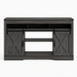 Farmhouse TV Stand With Sliding Barn Doors & Adjustable Storage